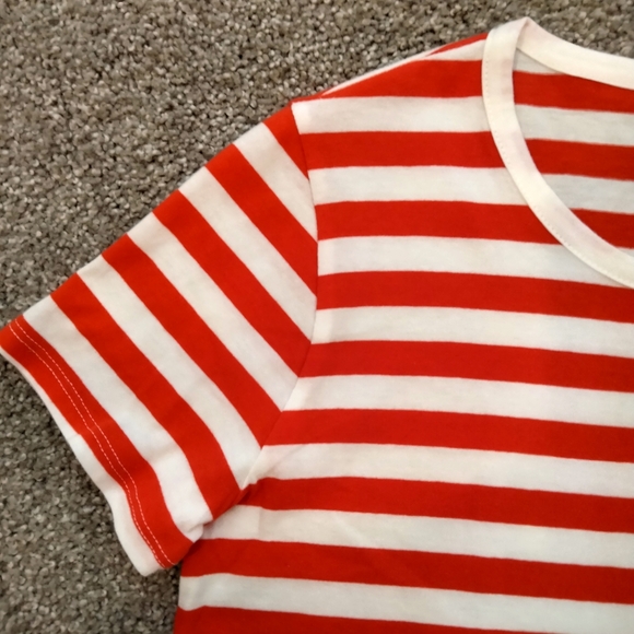NWT Sz XS JCrew Factory Stripes SS T-Shirt Dress - Picture 5 of 9